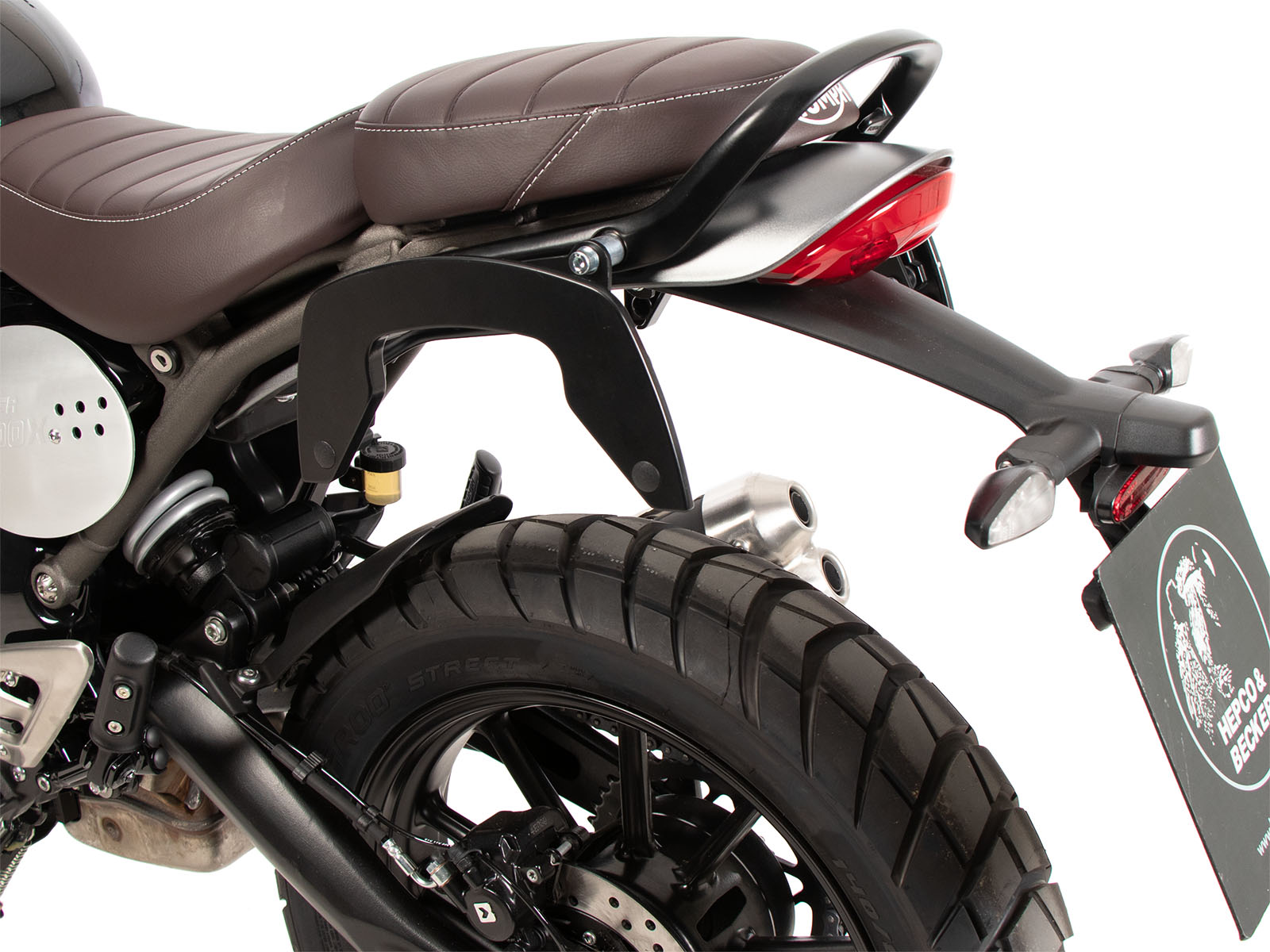Soporte lateral C-Bow negro para Triumph Scrambler 400 X (24-) Hepco & Becker