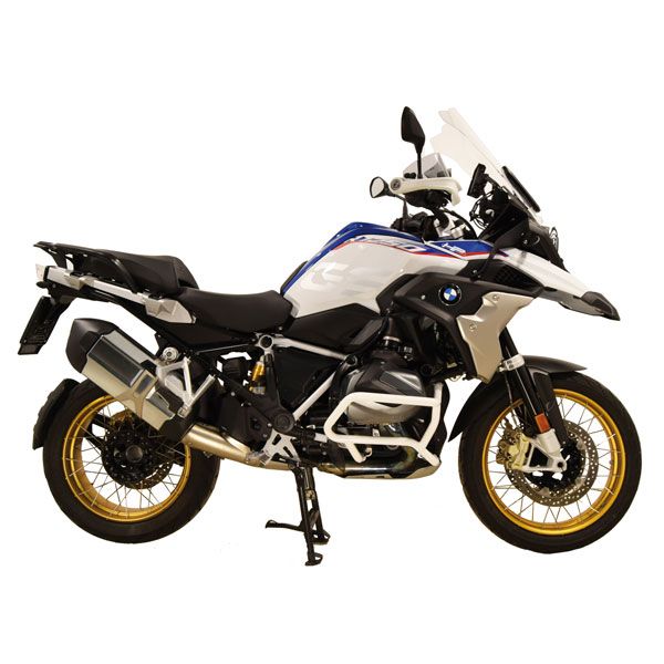 Barra protectora inferior para BMW R 1250 GS, acero, blanco