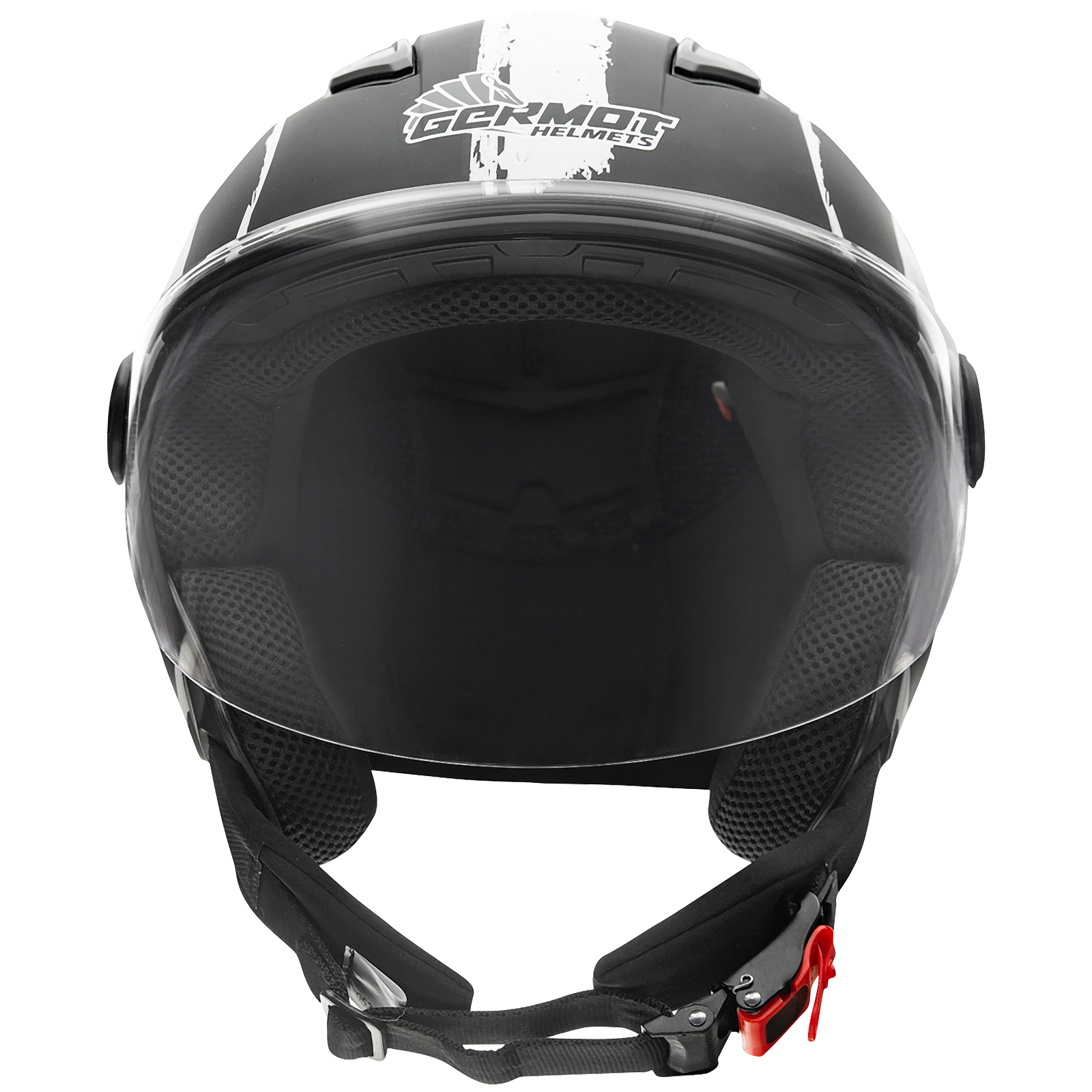Casco Germot GM 196, blanco/negro mate