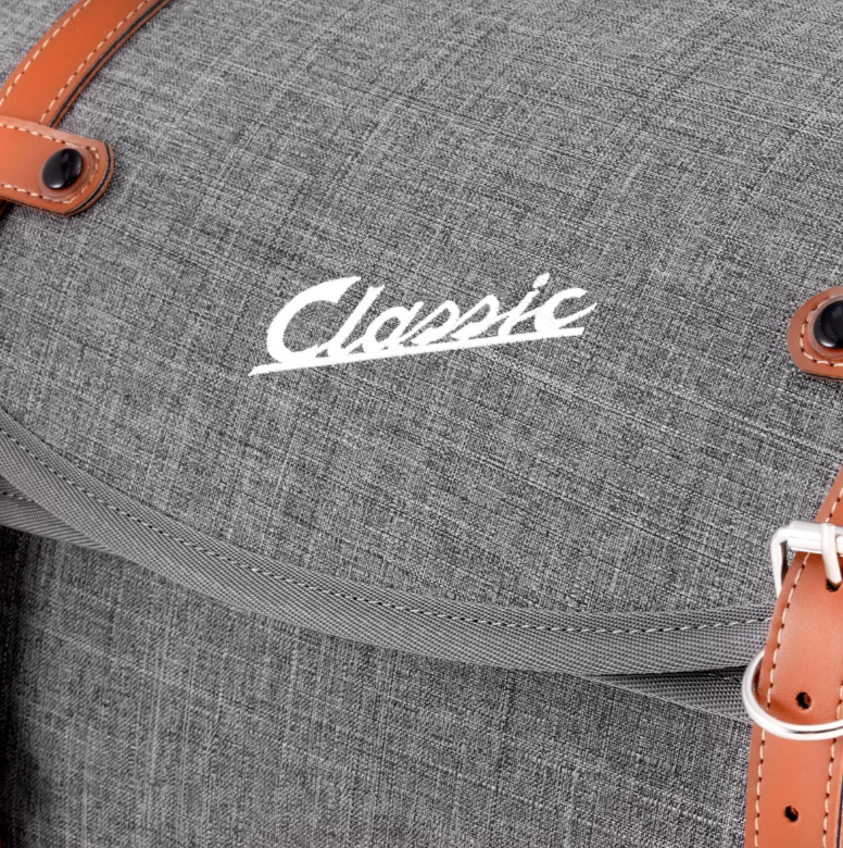 Bolsa "Classic" pequeña para Vespa, nailon, gris