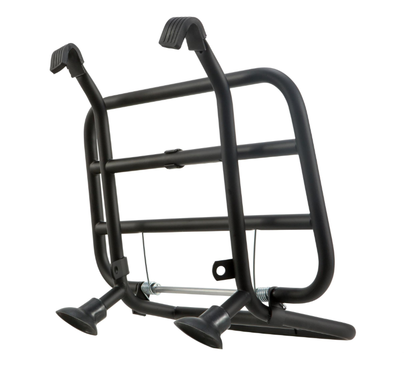 Portaequipajes delantero para Vespa PX 80-200cc, plegable, negro