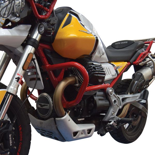 Protector motor rojo para Moto Guzzi V85 TT
