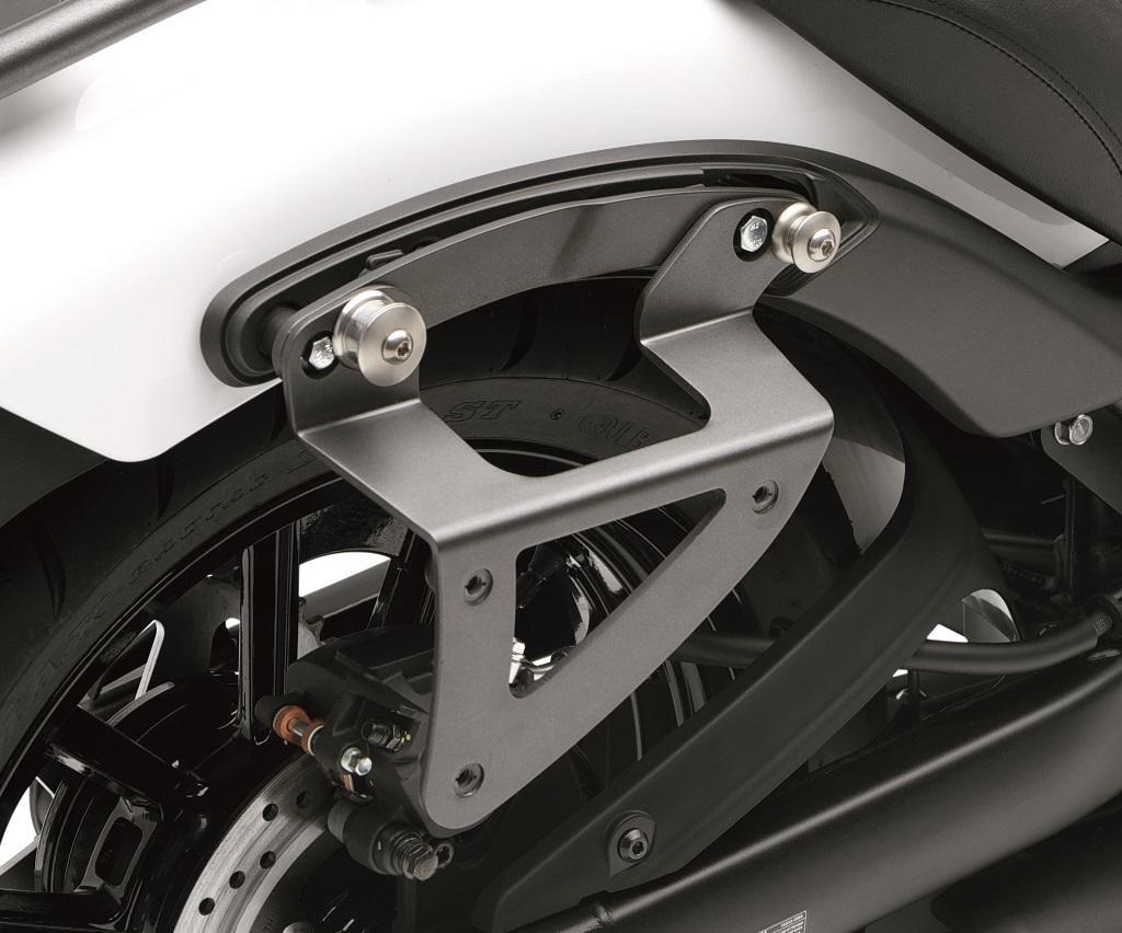 Soportes para bolsas laterales de cuero de liberación rápida para Vulcan S (Bj.15-19) Original Kawasaki