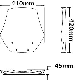 Parabrisas ampliado tipo original para BMW R 1100 RS (92-01), humo claro