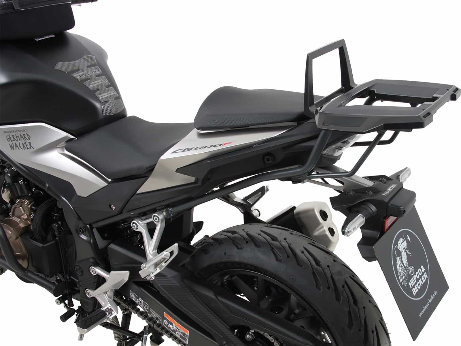 Portamaletas Alurack antracita para Honda NX 500 (24-) Hepco & Becker