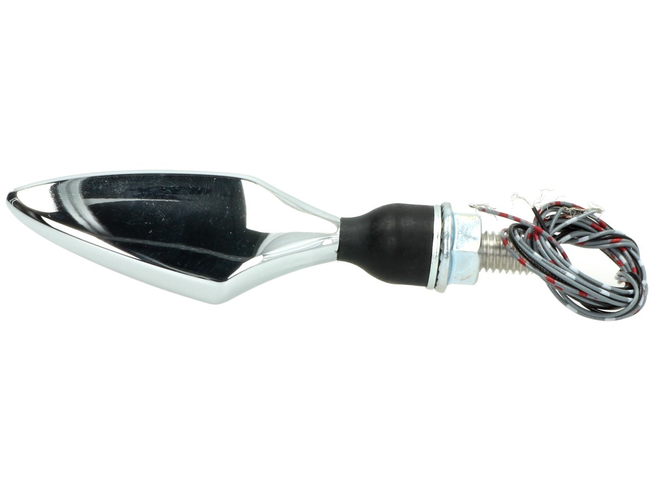 Indicador Kellermann, luz trasera y de freno, Rhombus DF, acero, LED, HR, 12 V, cromo brillante, M8x20