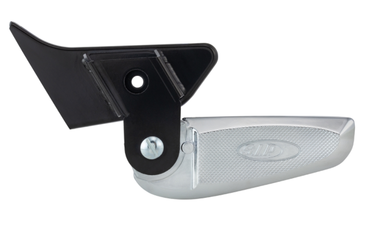 Reposapiés derecho e izquierdo para Vespa Primavera/​Sprint 50-150ccm 2T/​4T AC, negro/cromado