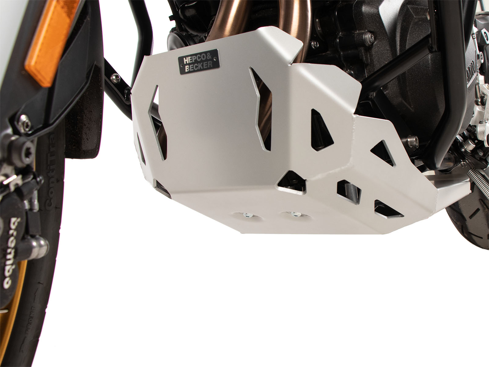 Placa de protección del motor plateada para BMW F 900 GS (24-) Hepco & Becker