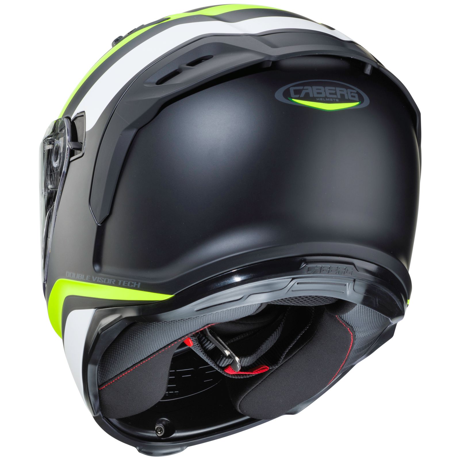 Casco Caberg Avalon Blast, negro mate/blanco-amarillo fluorescente
