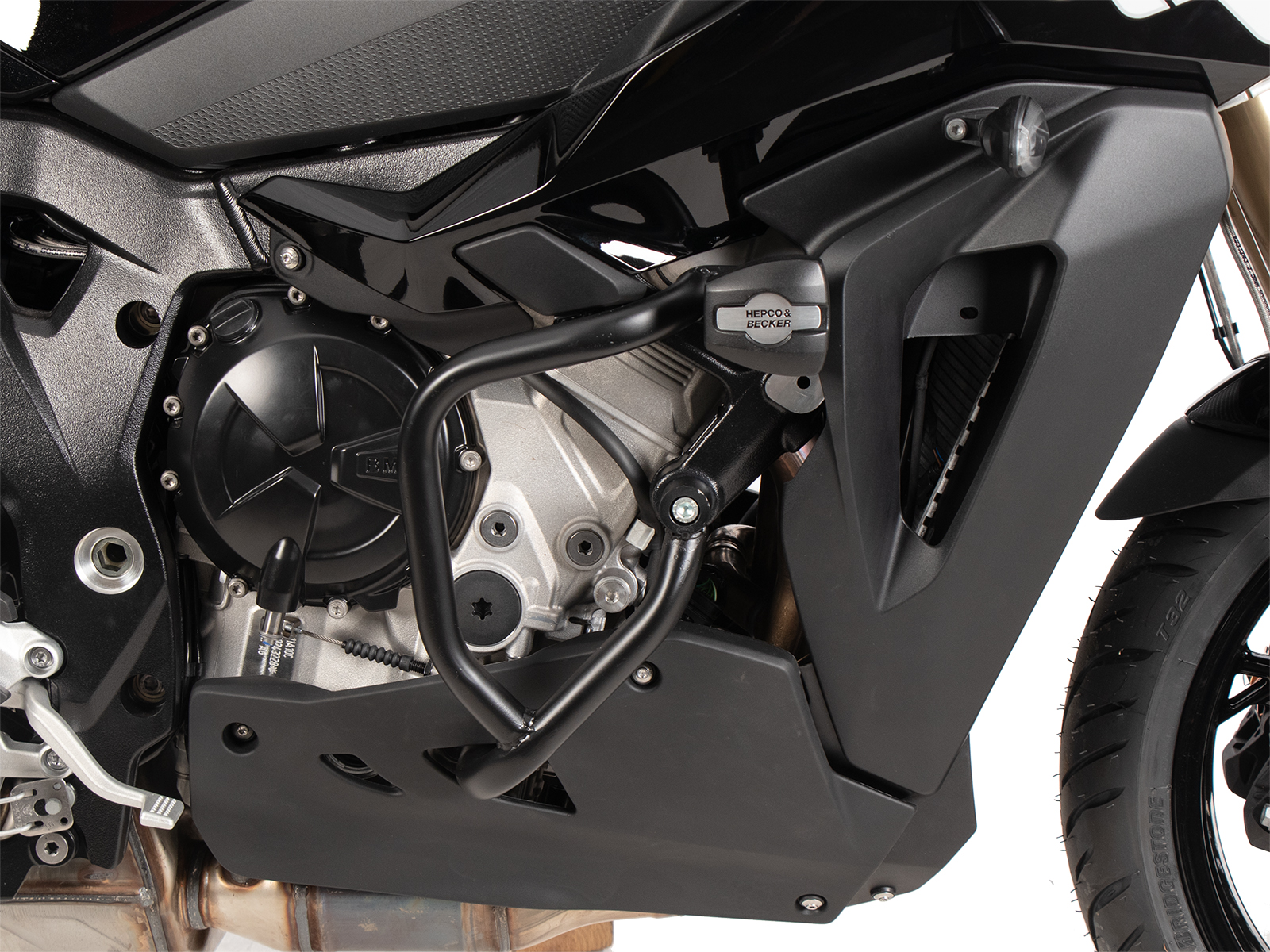 Protector de motor incl. almohadilla de protección negro para BMW M 1000 XR (24-) Hepco & Becker
