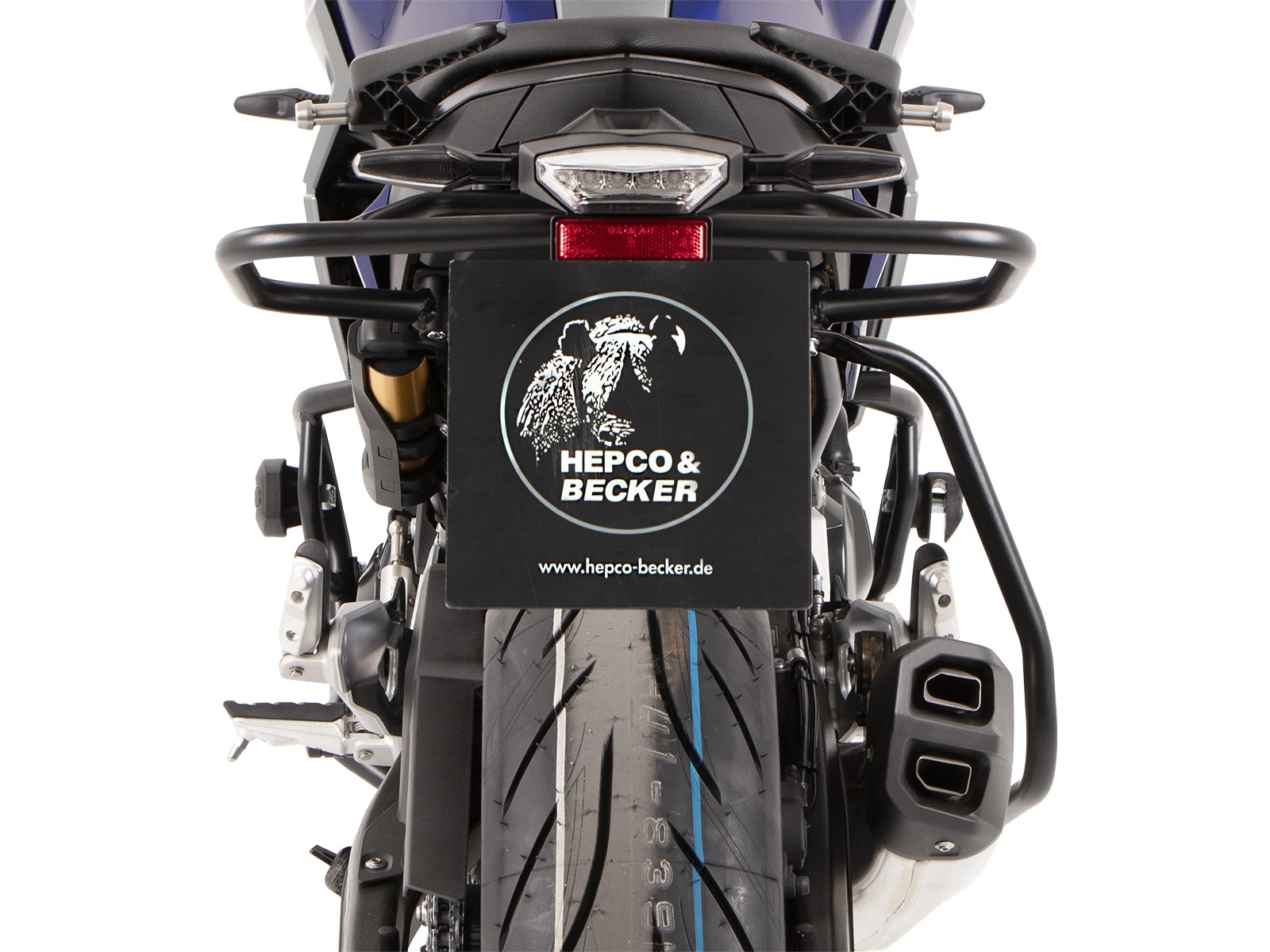 Barra de protección trasera negra para BMW F 900 R (20-24) Hepco & Becker