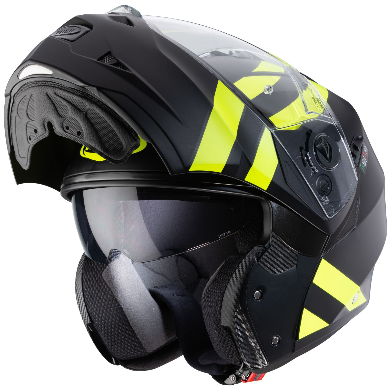 Casco Caberg Duke II Superlegend, negro mate/amarillo fluo
