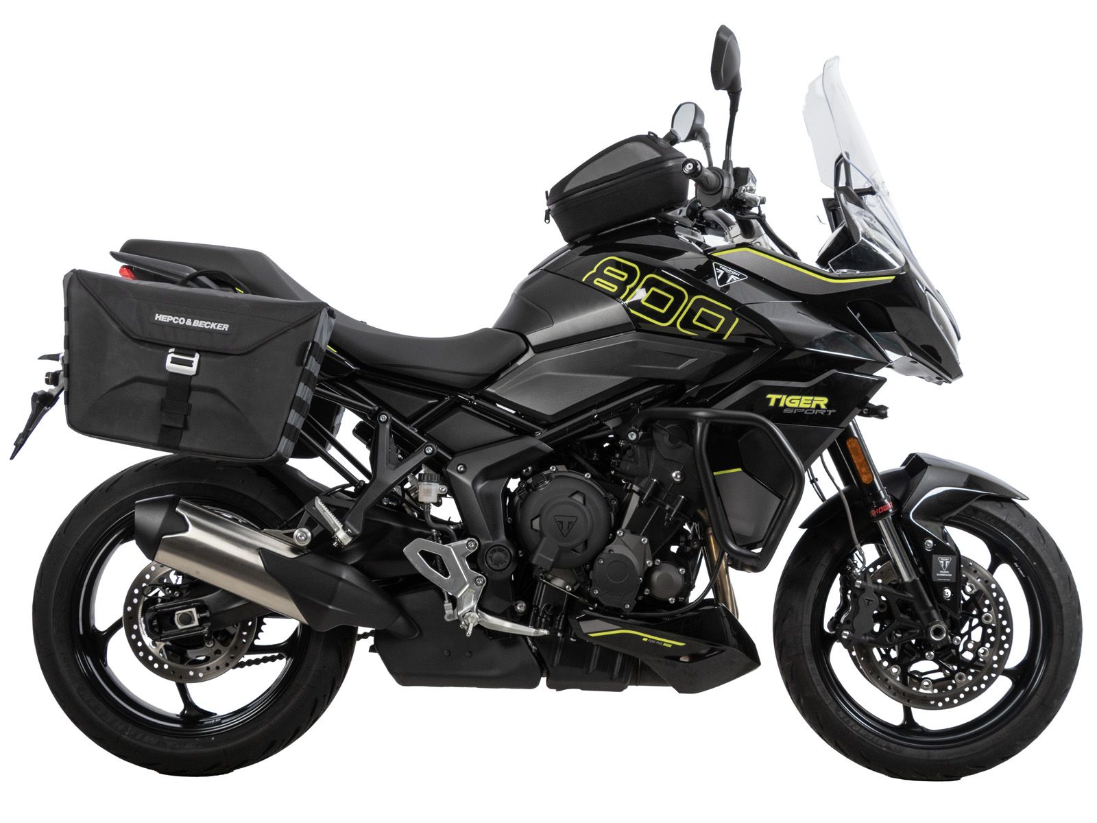 Soporte lateral C-Bow negro para Triumph Tiger Sport 800 (25-) Hepco & Becker