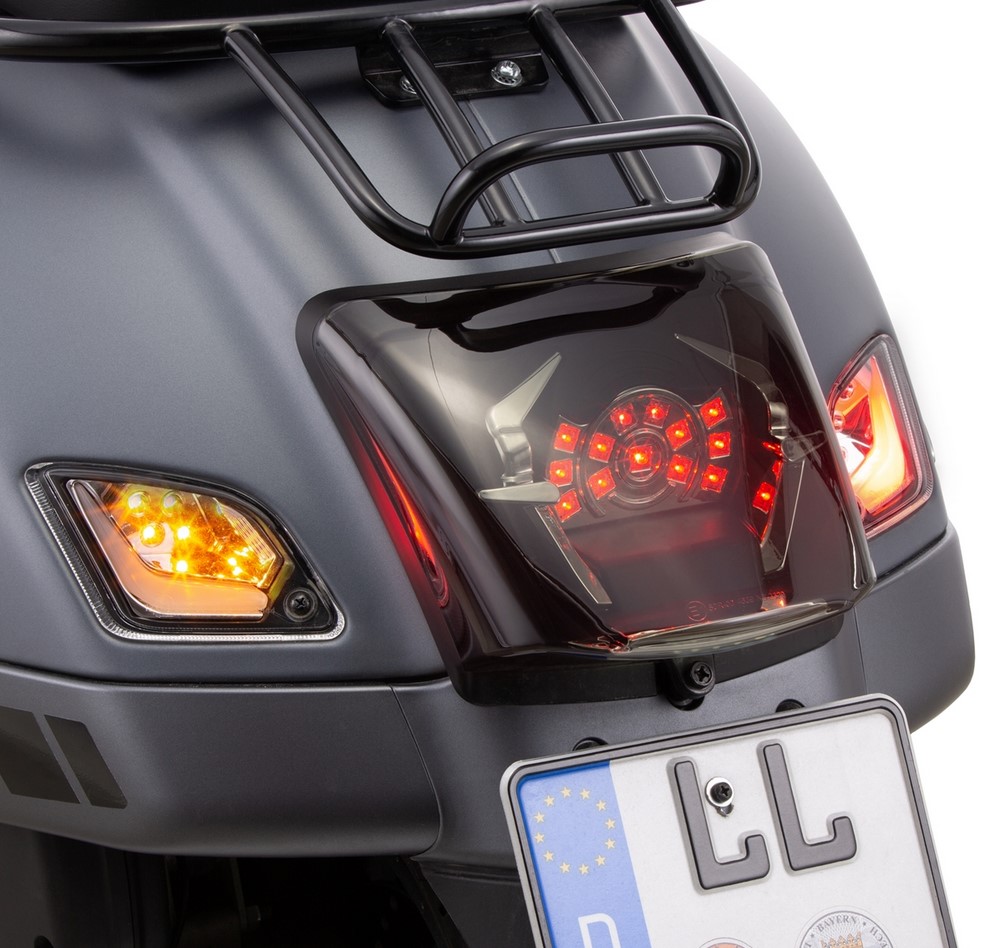 Kit de indicador trasero izquierdo/derecho para Vespa GTS/GTS Super/GTV/GT 60/GT/GT L ('03-'13), transparente