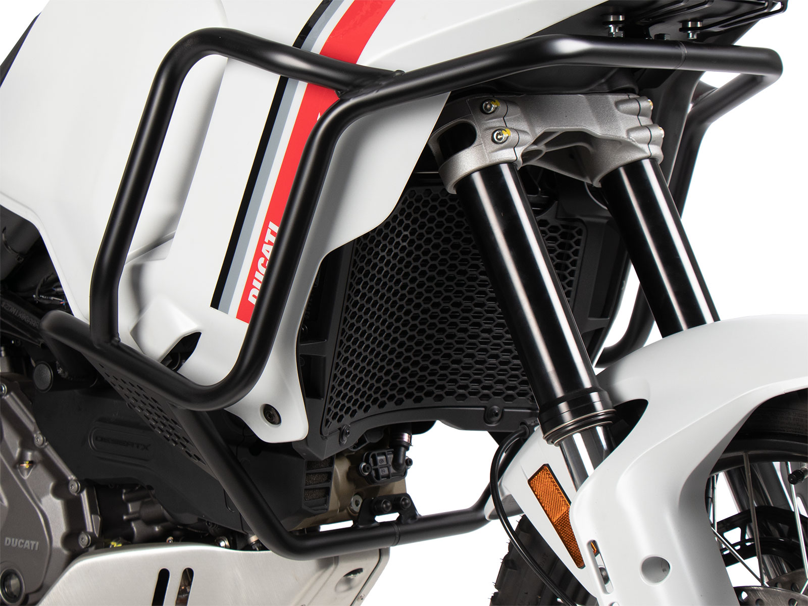 Barra protectora de depósito negra para Ducati Desert X Rally (24-) Hepco & Becker
