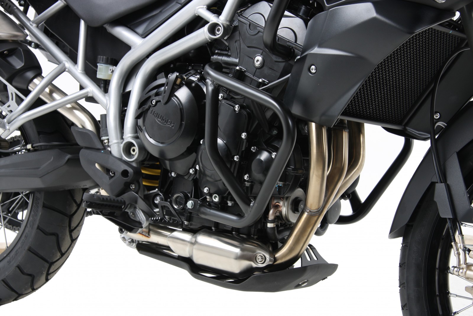 Protector de motor negro para Triumph Tiger 800/XC (2010-2014)