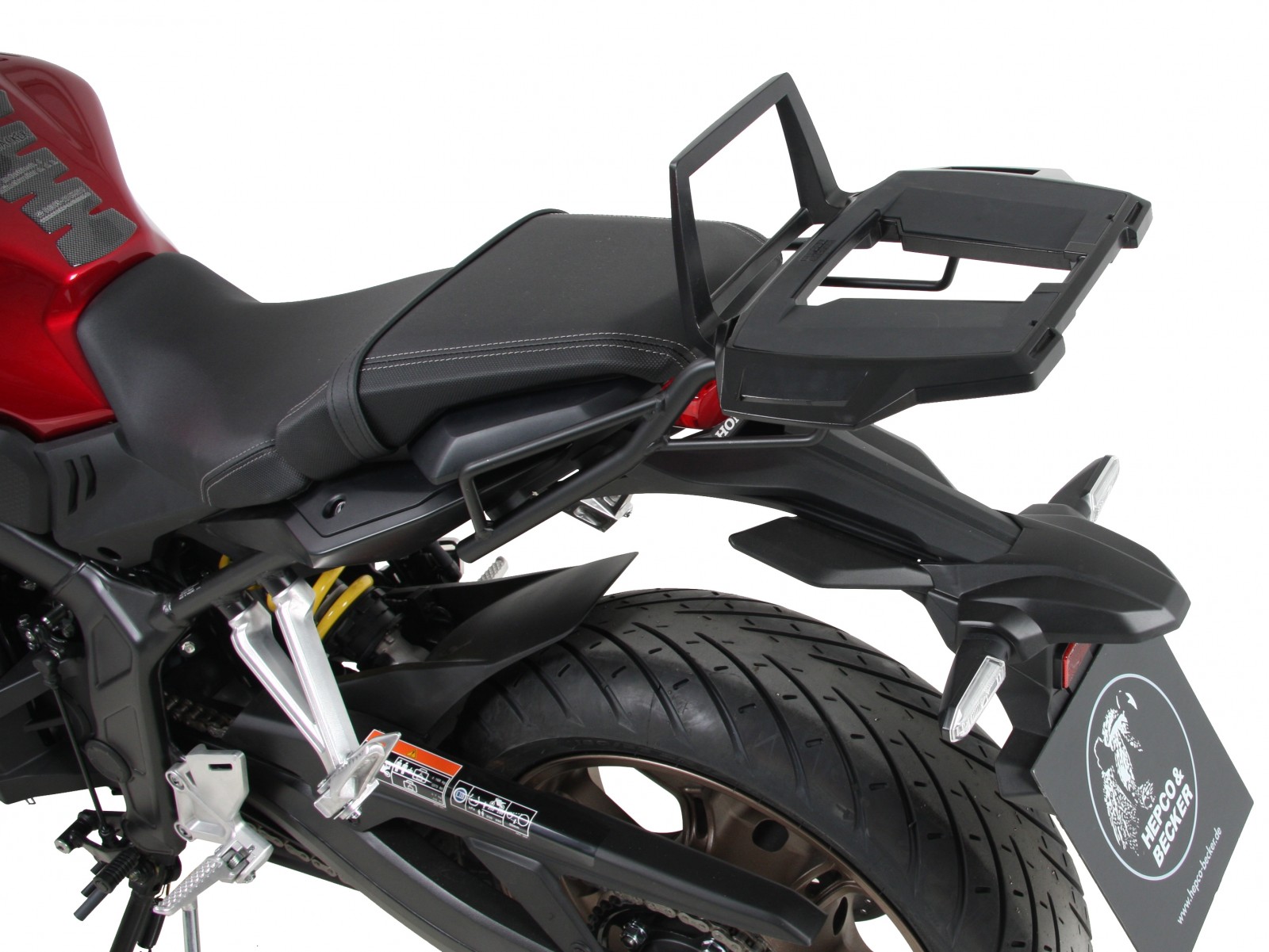 Portamaletas Alurack negro para Honda CB 650 R (19-20) Hepco & Becker