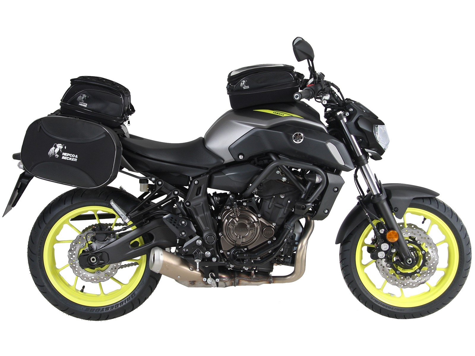 Soporte lateral C-Bow antracita para Yamaha MT-07 (Bj.18-) Hepco & Becker