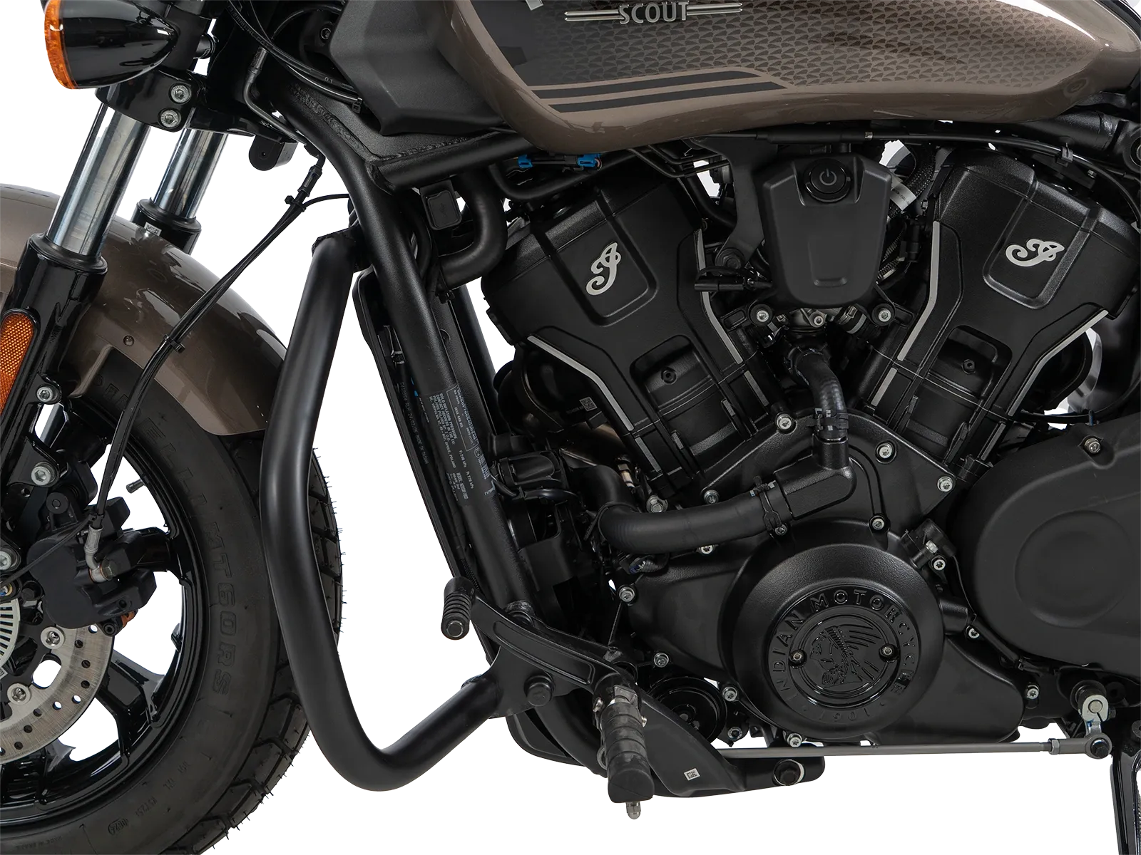 Protector de motor negro para Indian Scout Sixty Classic (25-) (con sistema de reposapiés adelantado)