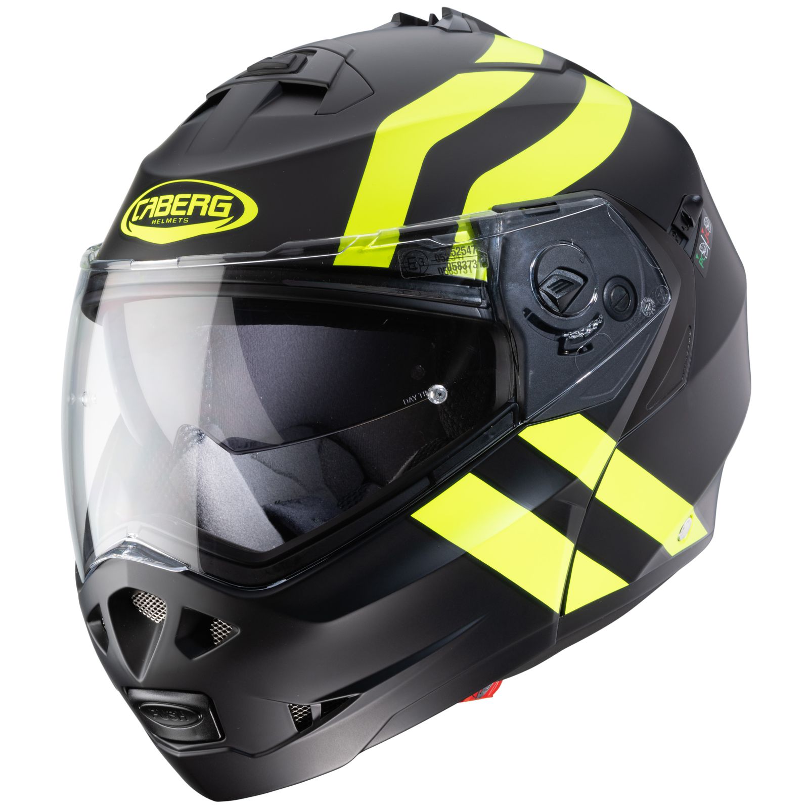 Casco Caberg Duke II Superlegend, negro mate/amarillo fluo