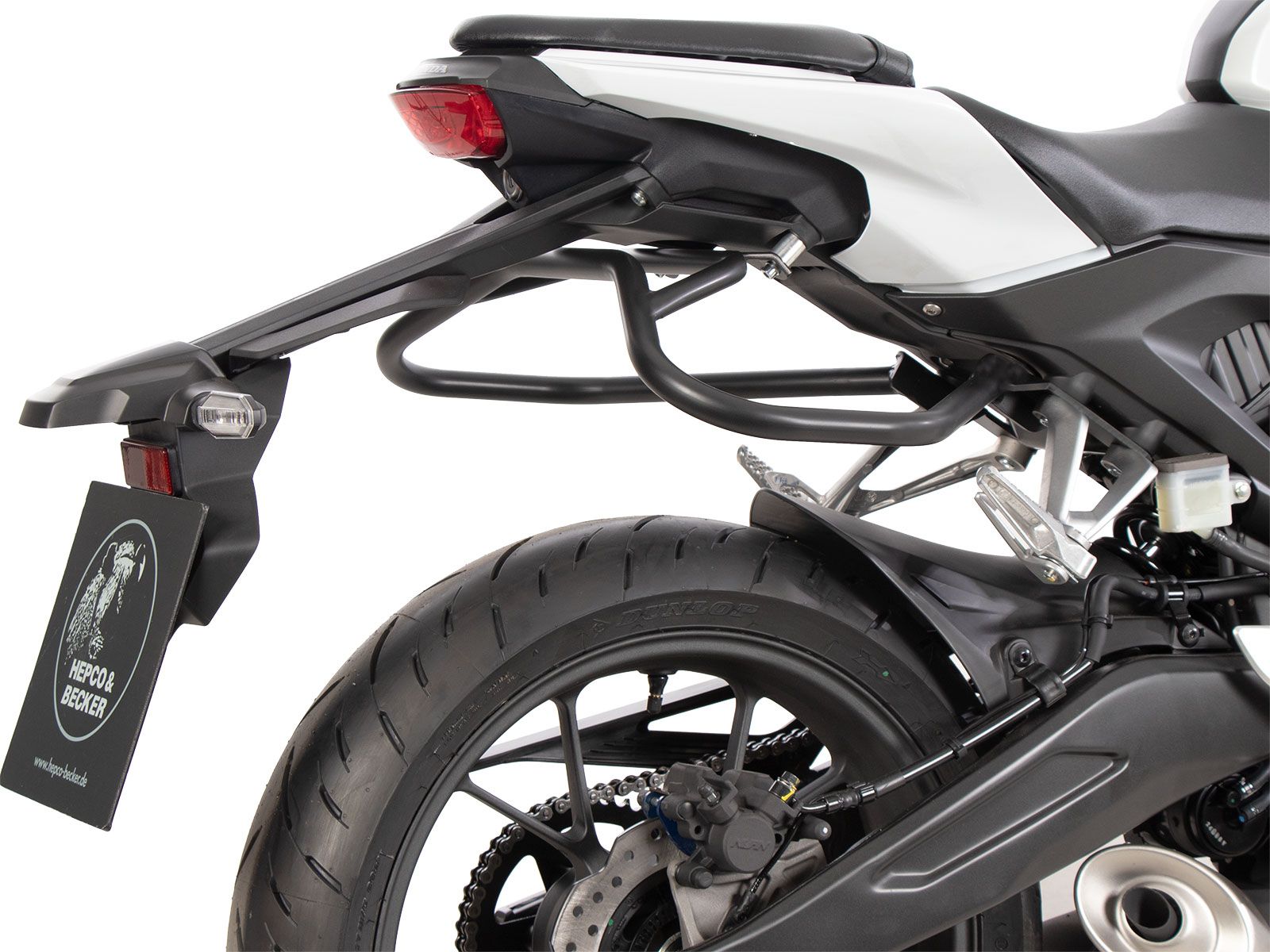 Barra de protección trasera negra para Honda CB 125 R (18-24) Hepco & Becker
