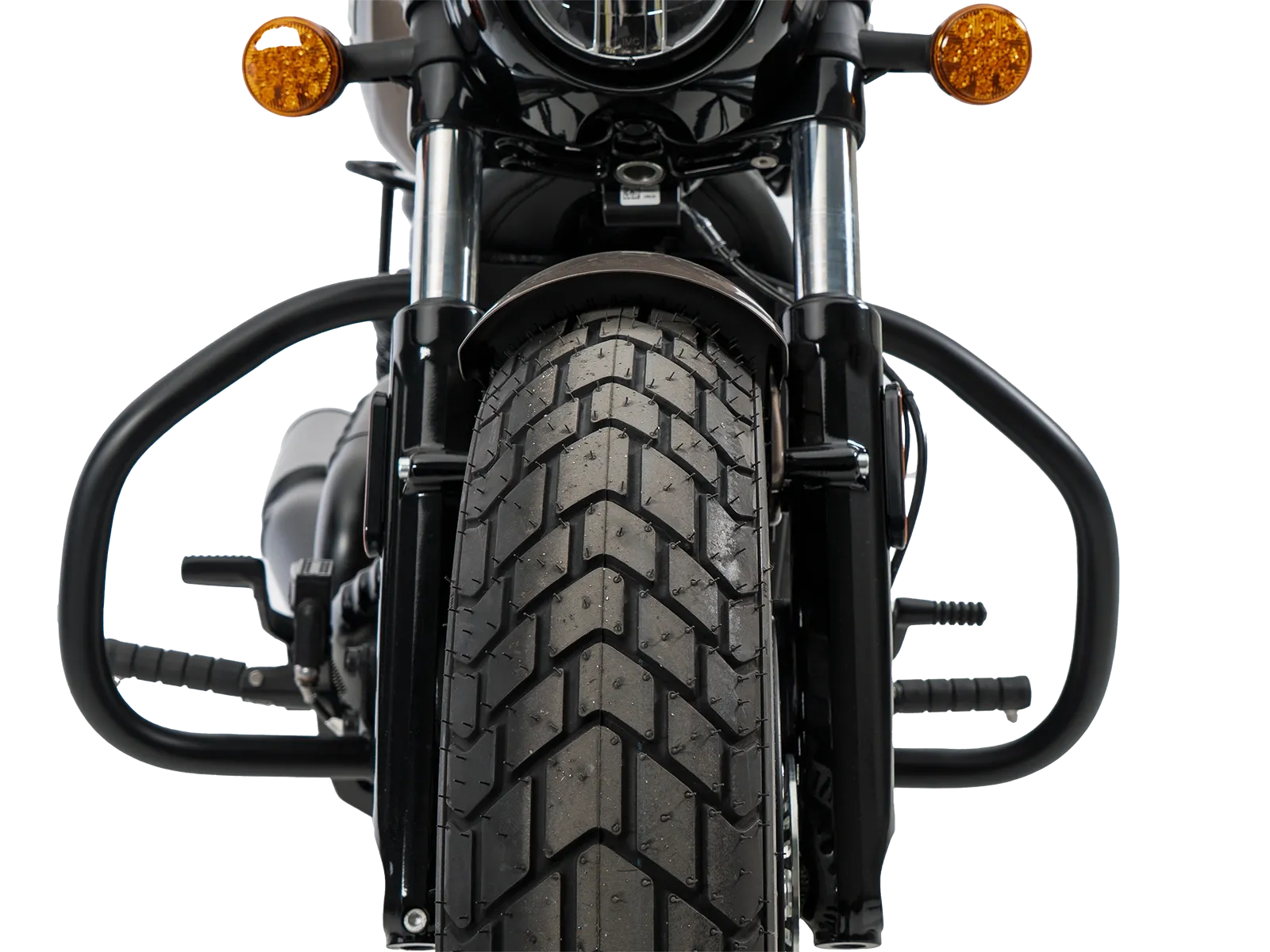 Protector de motor negro para Indian Scout Sixty Bobber (25-) (con sistema de reposapiés adelantado)