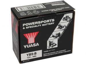 Batería Yuasa YB9-B, 12 V, 9 A, estándar, sin paquete de ácido, 140x80x135