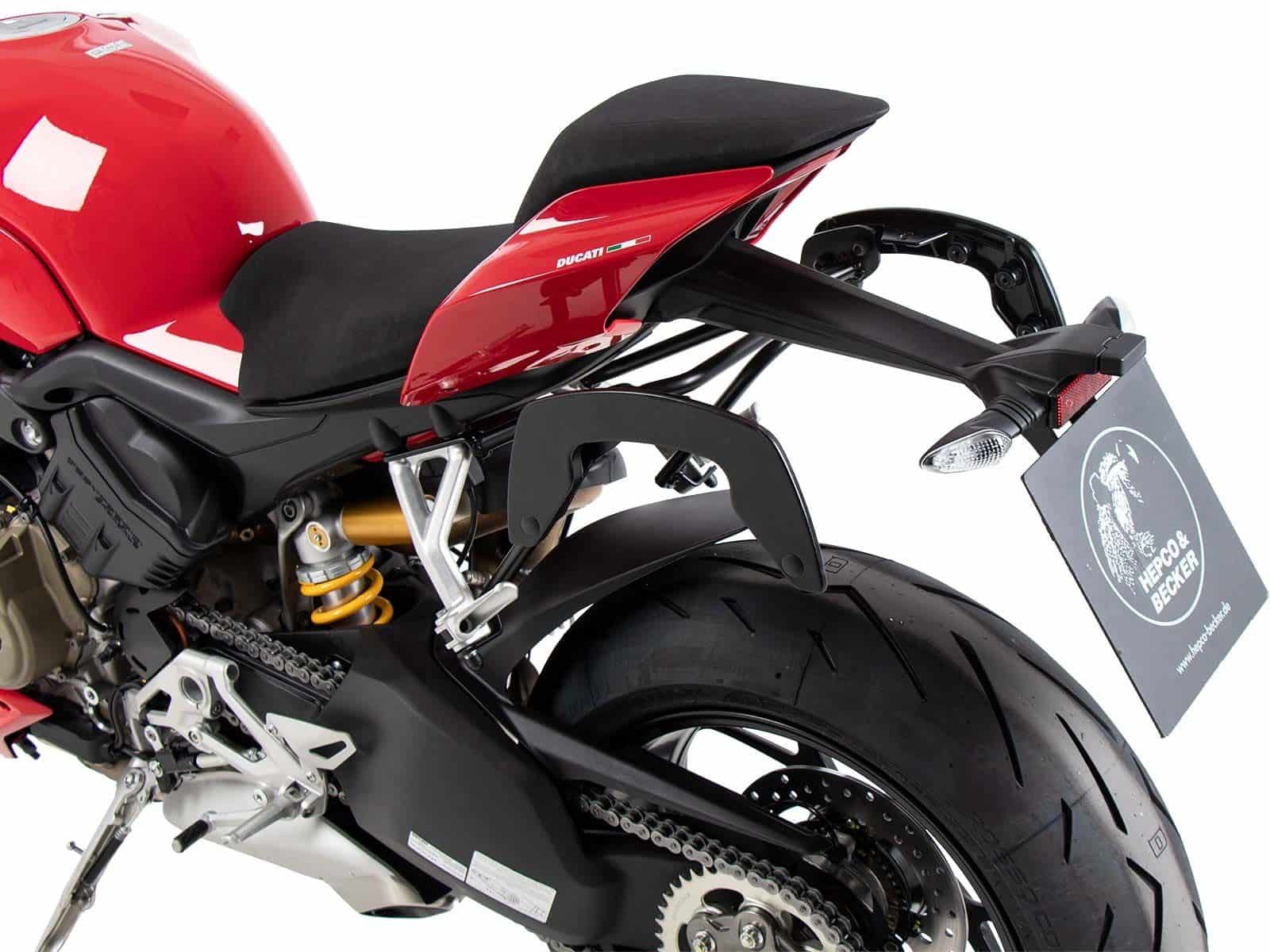 Soporte lateral C-Bow negro para Ducati Panigale V4 /S /R (18-24) Hepco & Becker