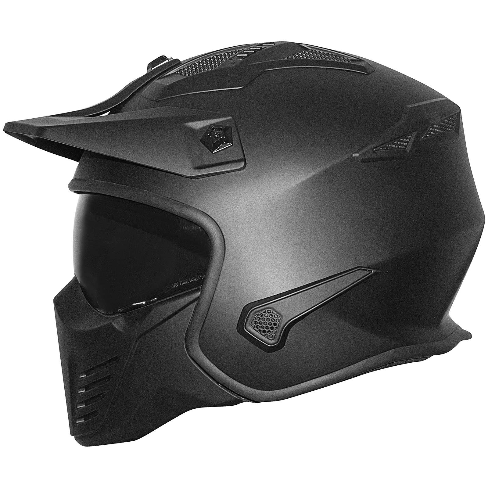 Casco Germot GM 44, negro mate