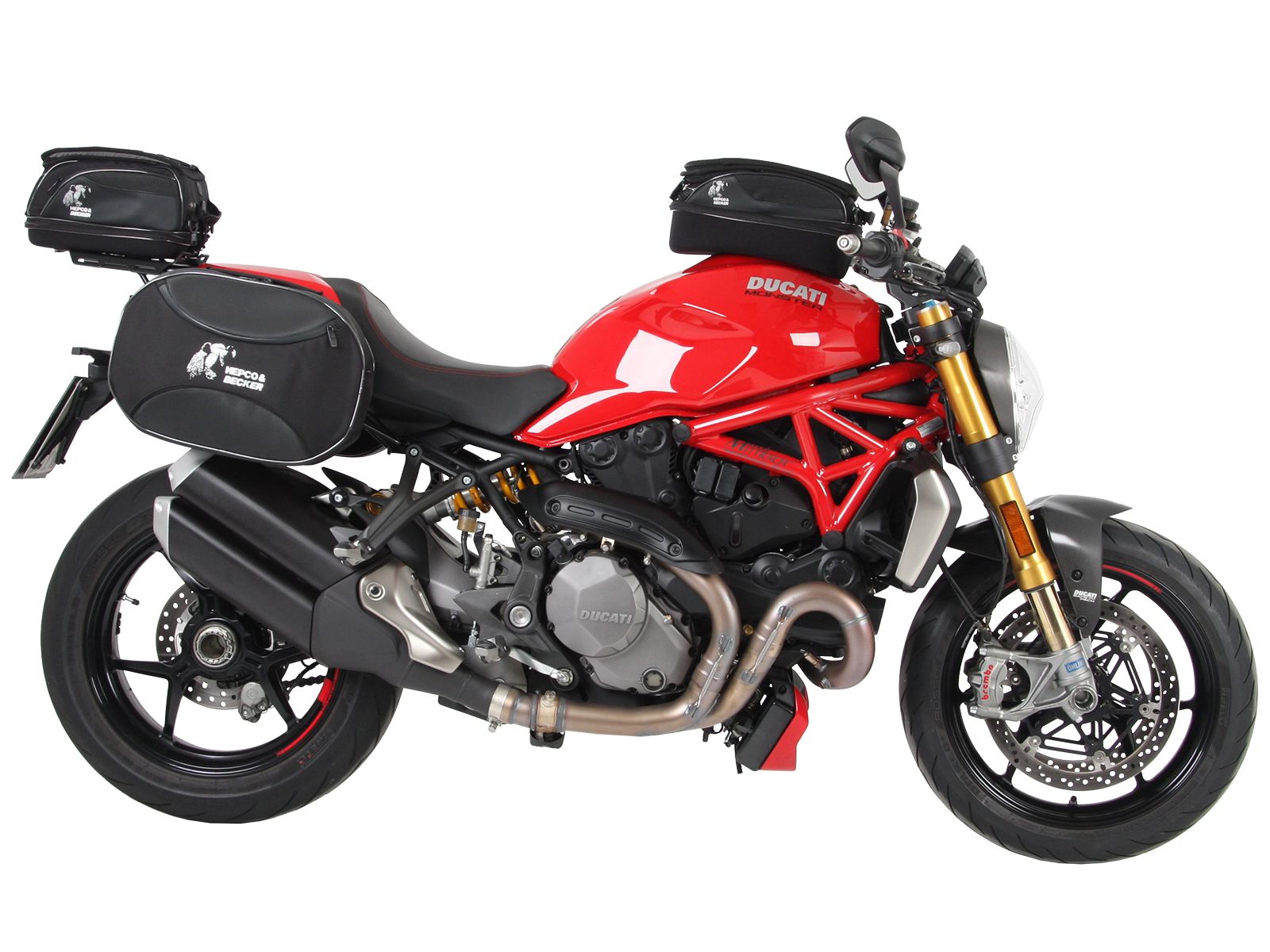 Soporte trasero Smartrack negro para Ducati Monster 1200 S (17-20) Hepco & Becker