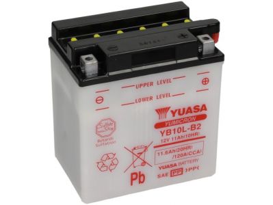Batería Yuasa YB10L-B2, 12 V, 11 A, estándar, sin paquete de ácido, 135x90x145