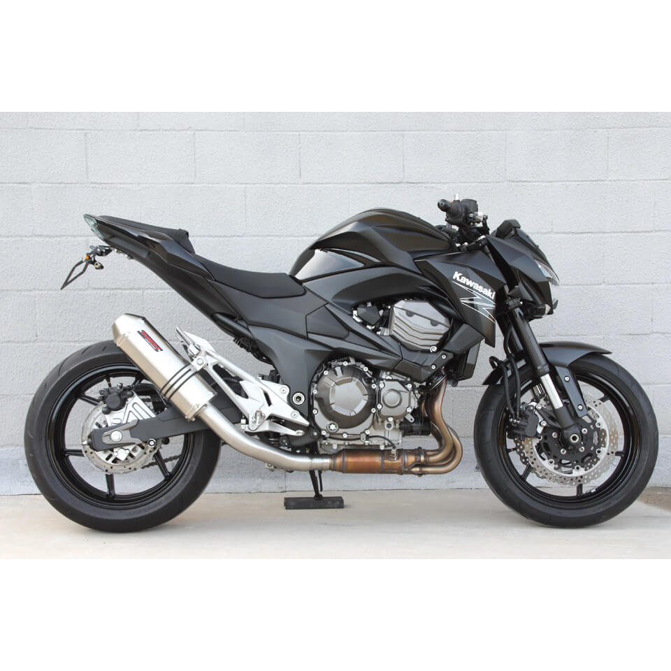 Silenciador trasero Takkoni Kawasaki Z 800 e, acero inoxidable, homologado E