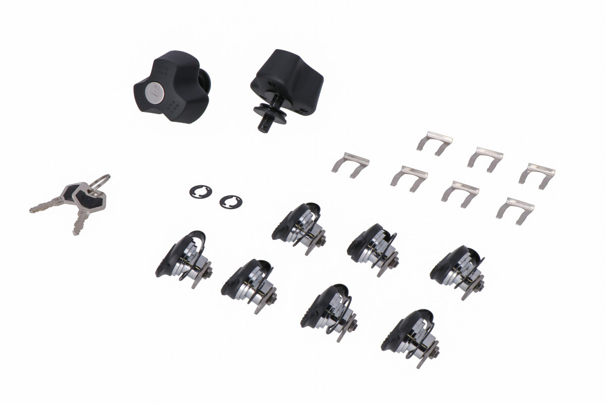 SW-Motech Juego de cerraduras TRAX con antirrobo PRO, 9 cerraduras / 2 llaves Original SW-Motech