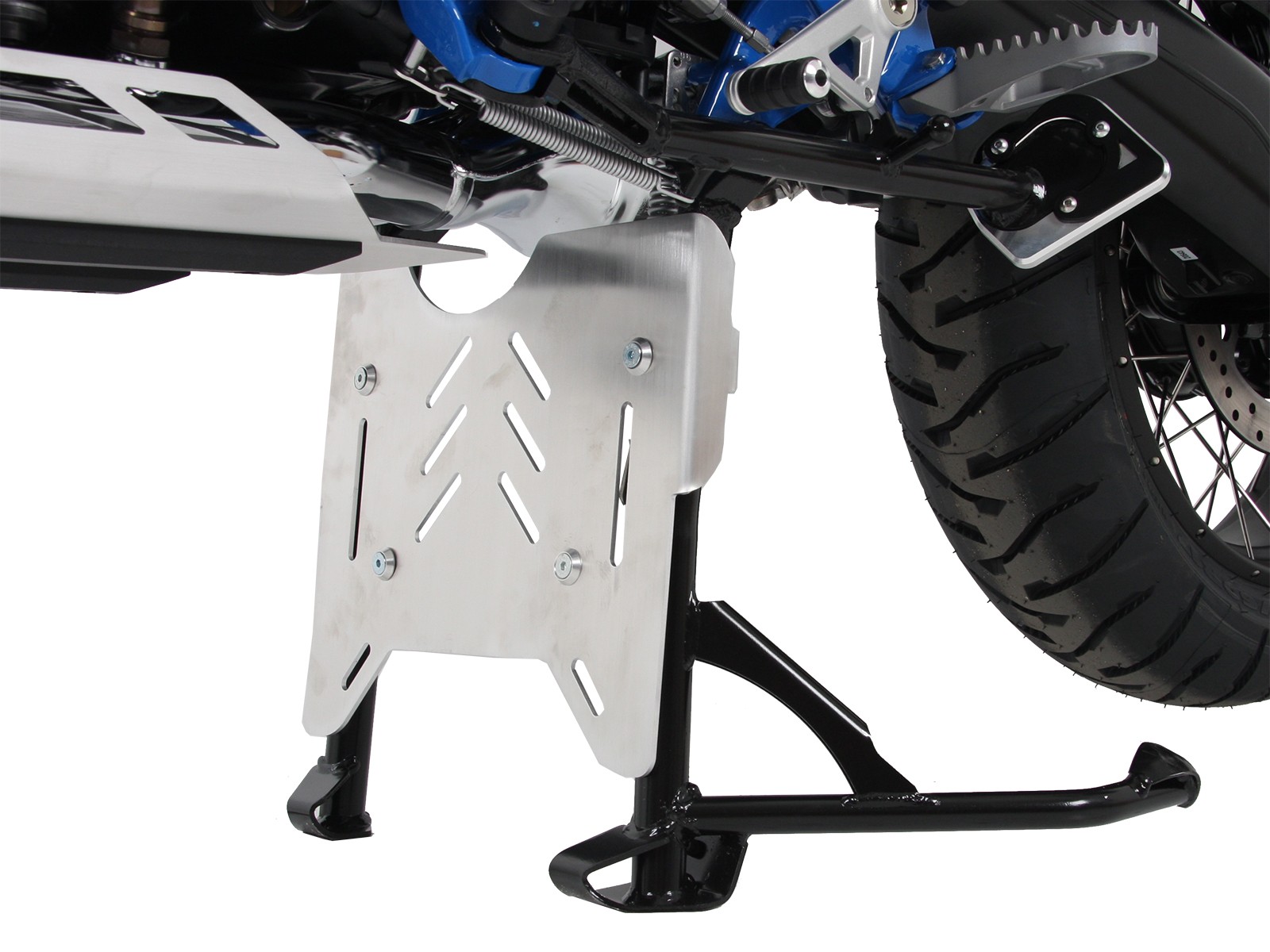 Placa protectora de aluminio para caballete principal original para BMW R 1250 GS (19-23) Hepco & Becker