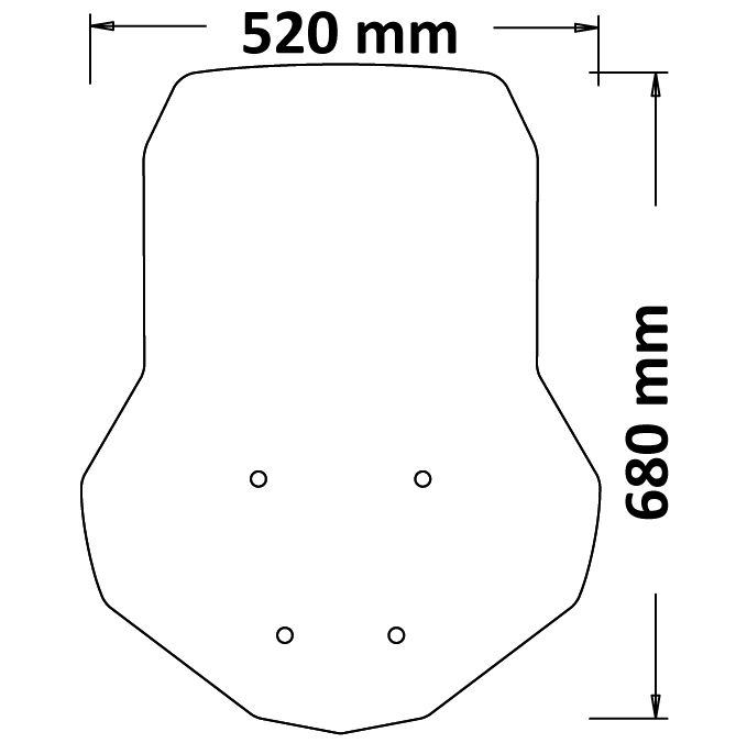 Parabrisas medio-alto transparente con serigrafía para Aprilia SR GT 125 / 200