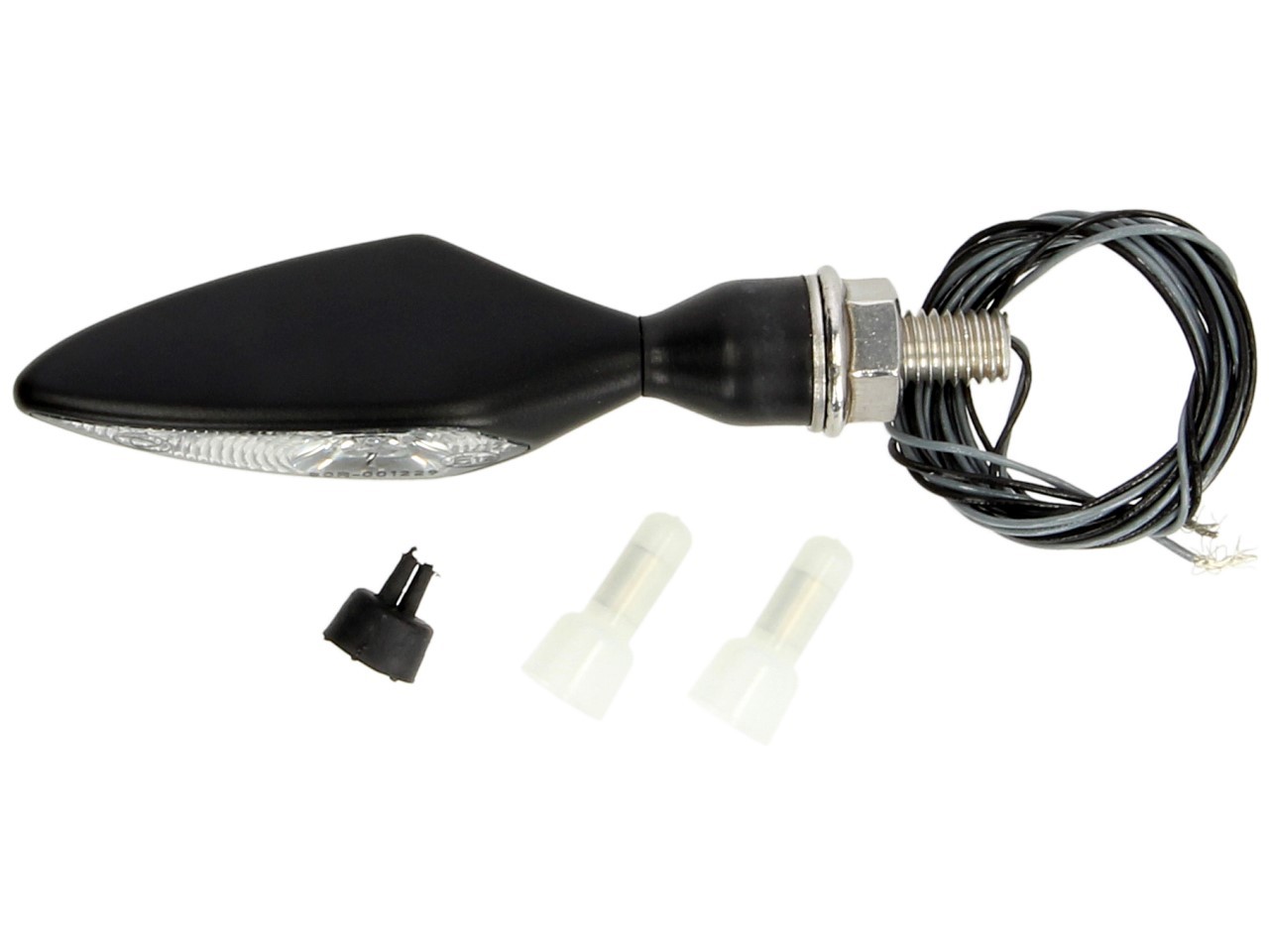 Indicador Kellermann, rombo, acero, LED, VR/HL, 12 V, negro satinado, M8x20, homologado E