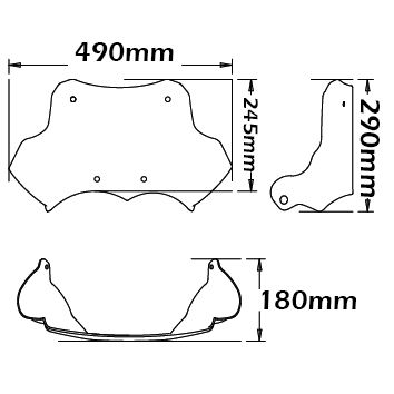 Parabrisas corto "Summer" para BMW R 1200 GS Adventure, humo oscuro