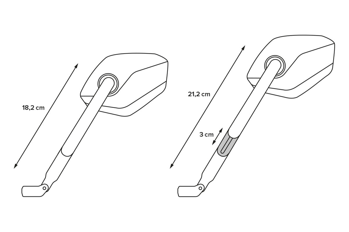 SW-Motech Juego de retrovisores Sport cortos para Yamaha MT-09 (24-) - SW Motech