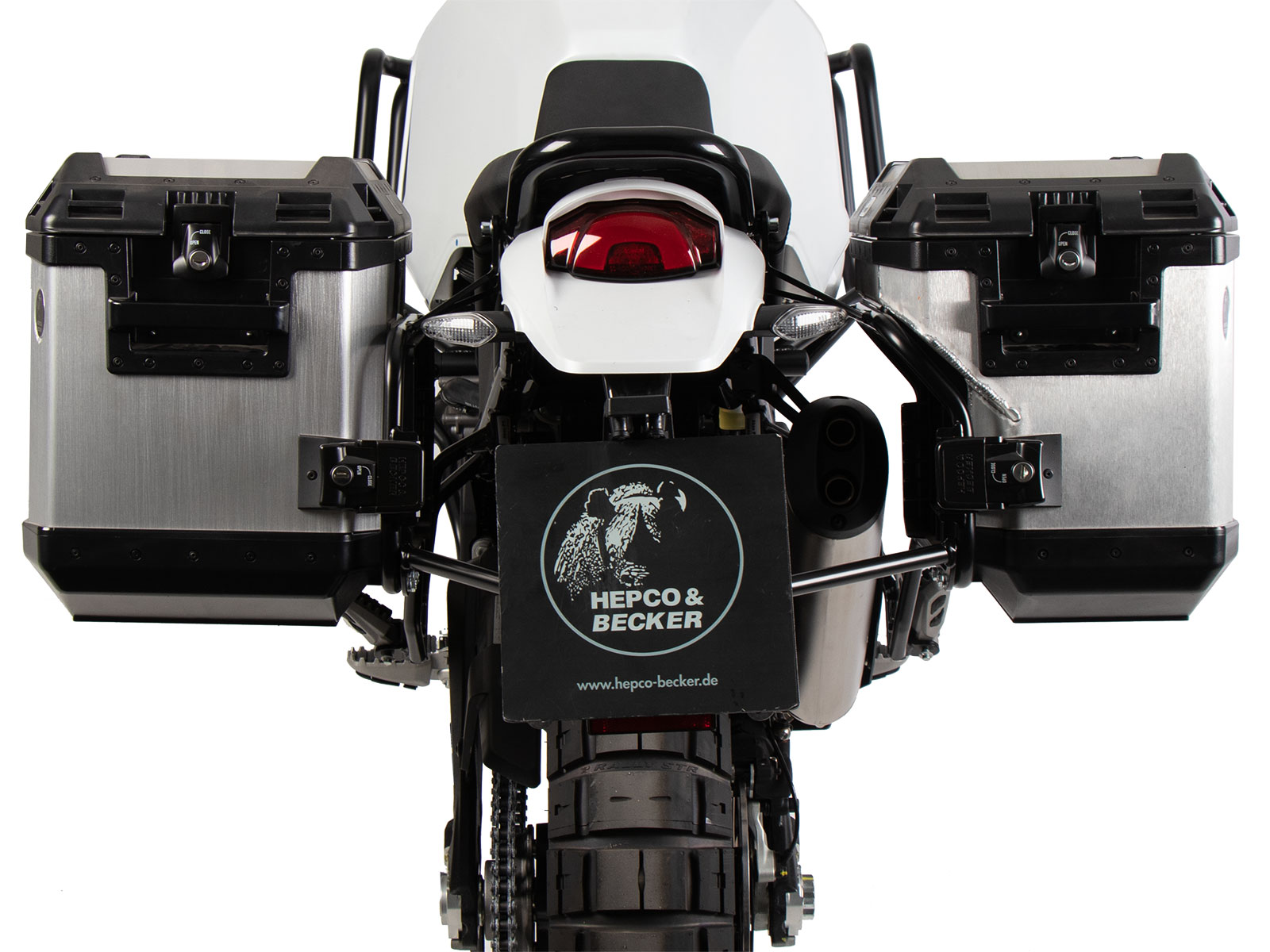 Juego de portamaletas Portamaletas incl. juego de maletas Xplorer Cutout plata para Ducati Desert X Rally (24-)