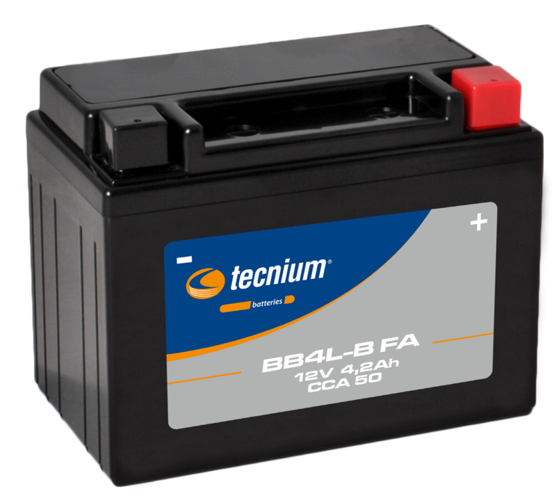Batería Tecnium sin mantenimiento activada en fábrica - BB4L-B