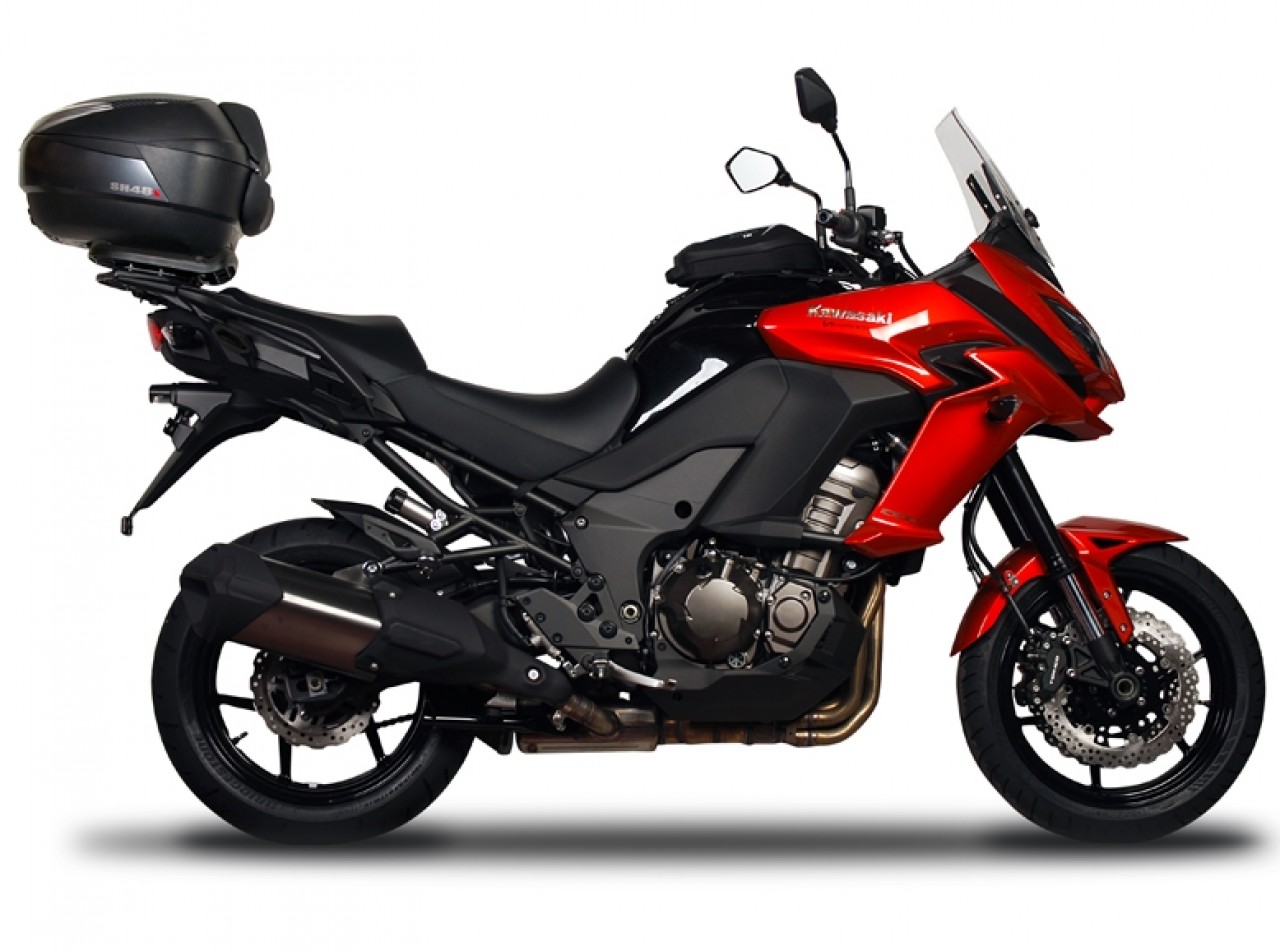 Kit de montaje del baúl Shad Top Case para el portaequipajes original de Kawasaki de los modelos GTR 1400 / Versys 1000 / Versys 1100