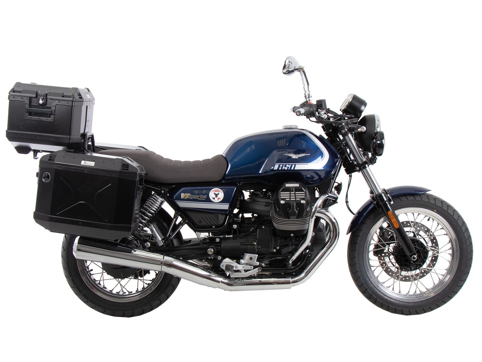 Portaequipajes negro para Moto Guzzi V7 Special/Stone/Centenario (21-24) Hepco & Becker