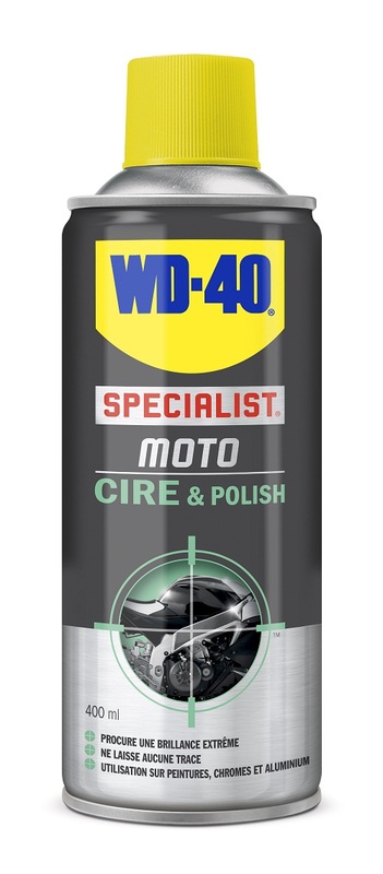 WD-40 Especialista® Cera abrillantadora para motos - spray 400ml