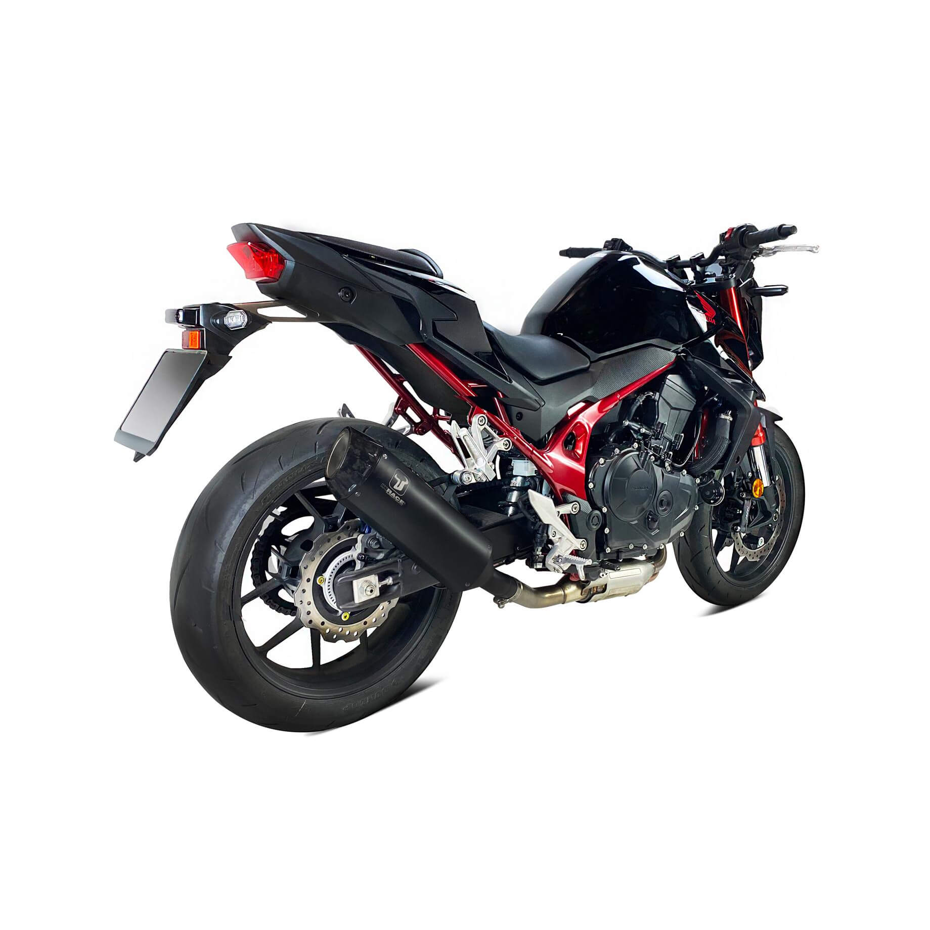 IXRACE Silenciador trasero de acero inoxidable negro desierto para Honda CB 750 Hornet (23-)
