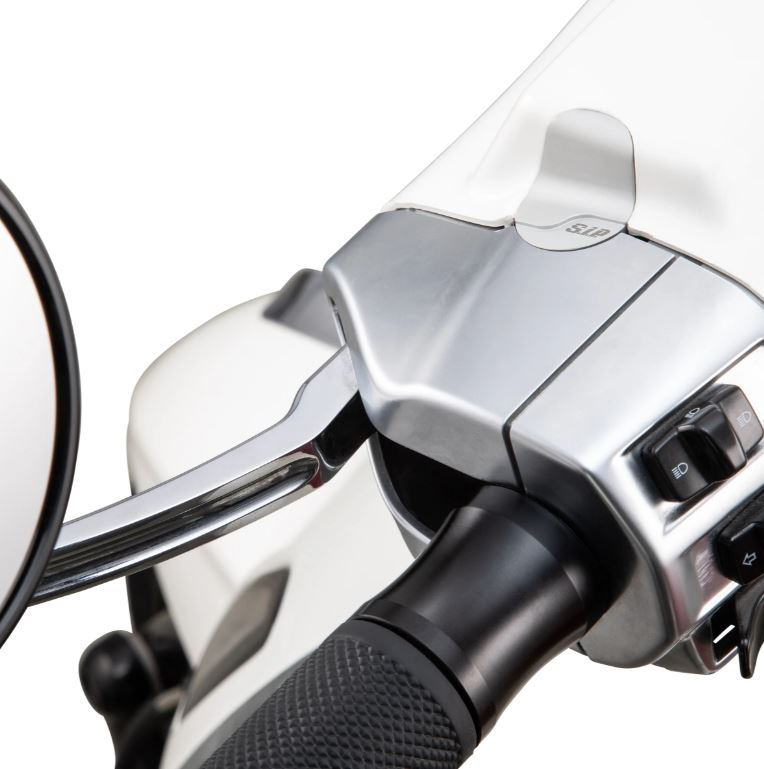 Tapa del orificio del espejo izquierda y derecha para Vespa Primavera/Sprint/Elettrica 50-150cc, plata mate