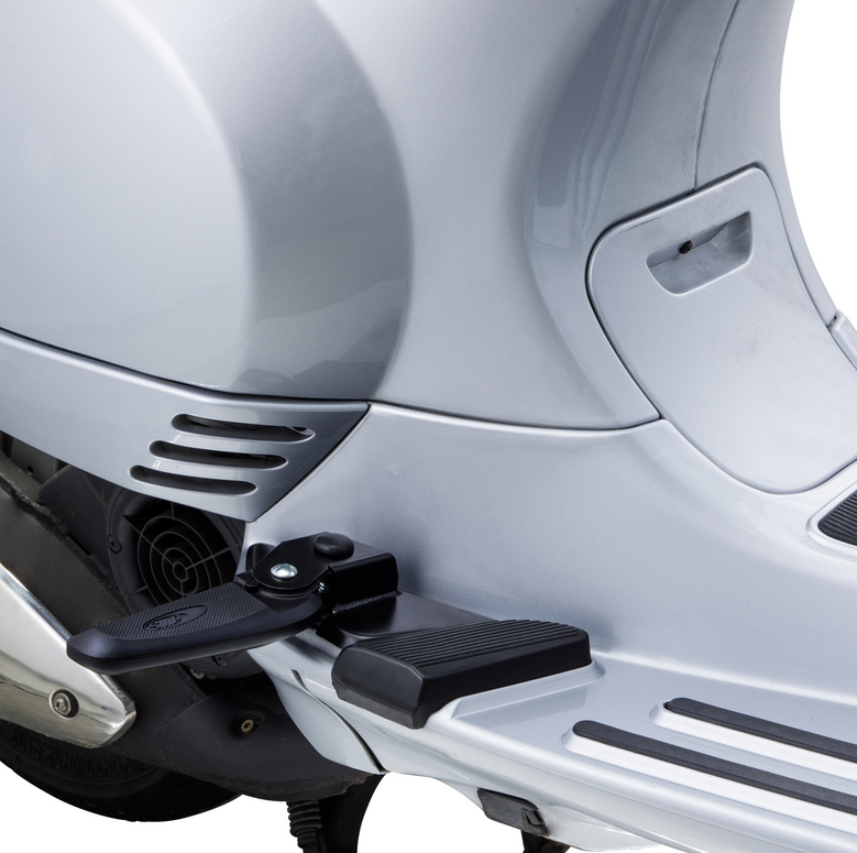 Estriberas derecha e izquierda para Vespa LX /LXV /S 50-150cc, negro/negro