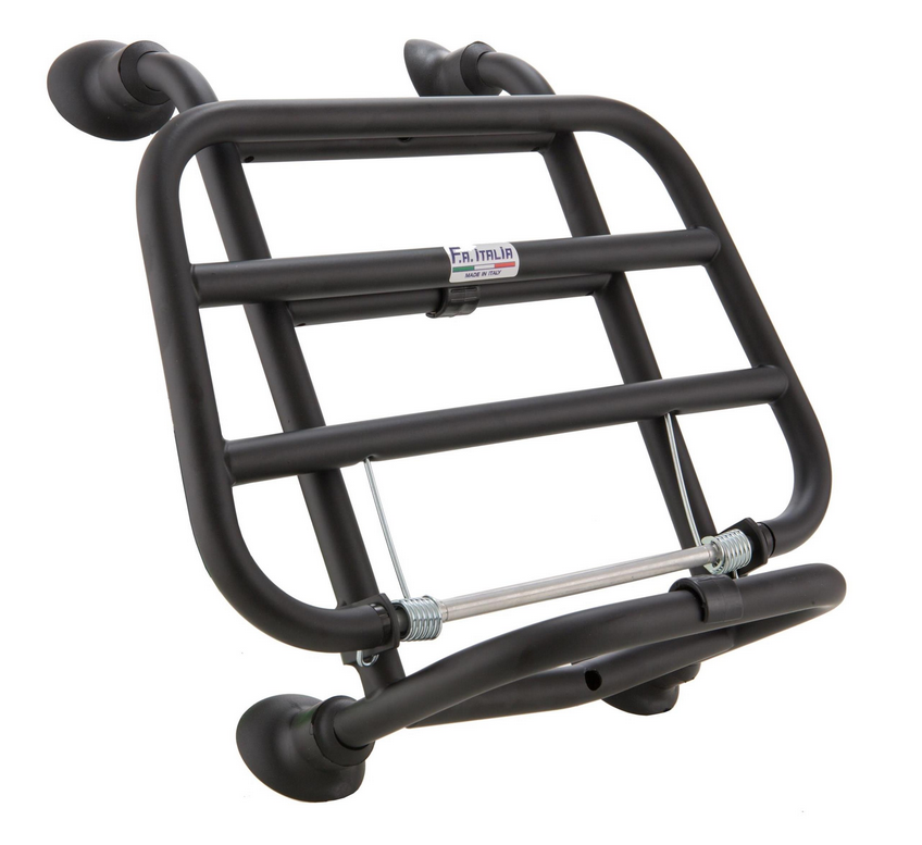 Portaequipajes delantero para Vespa Primavera /Sprint /Elettrica 50-150ccm, plegable, negro mate