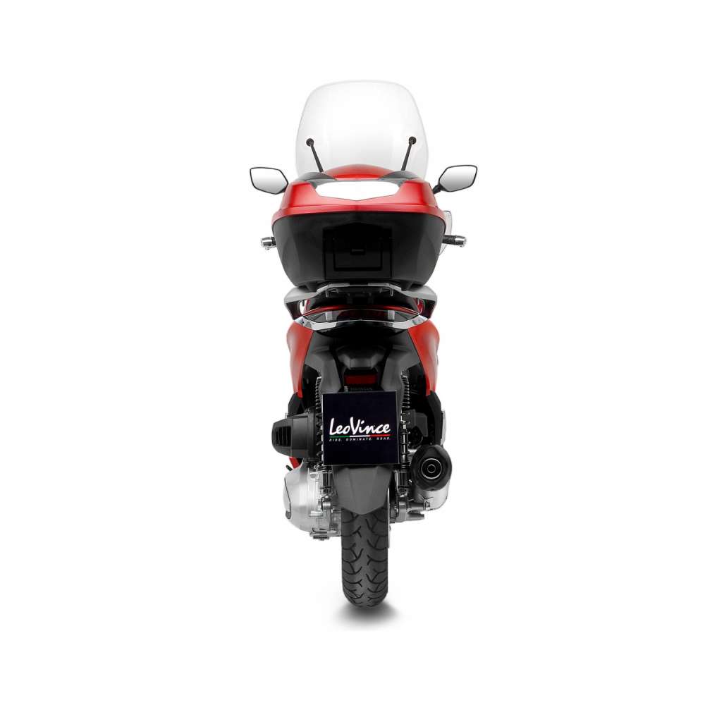 Sistema de escape LeoVince LV One Evo para Honda SH 350 i, acero inoxidable plata, slip on, certificado E