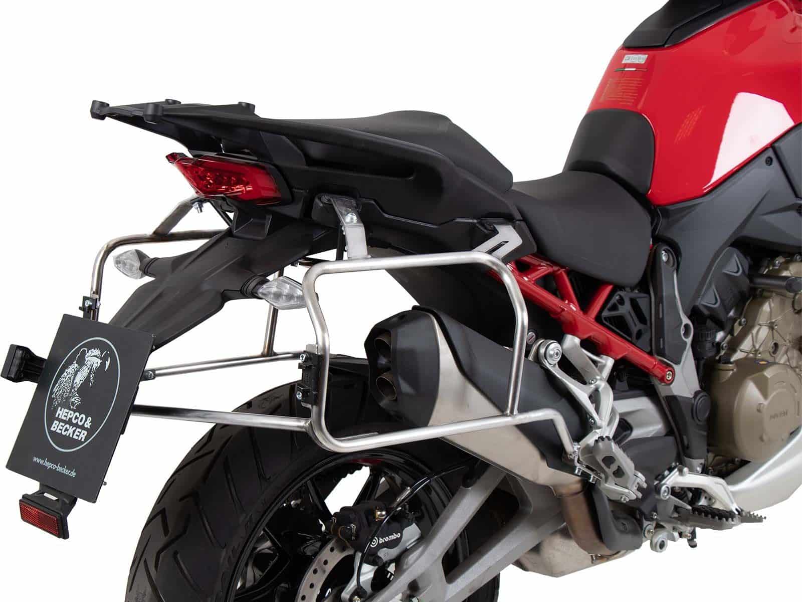 Juego portaequipajes Cutout incl. juego portaequipajes Xplorer Cutout negro para Ducati Multistrada V4 (25-)