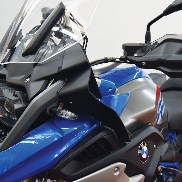 Deflector de viento para BMW R 1200 GS LC /Rallye (17-18), R 1250 GS, par, negro mate
